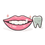 Pictogramme beauté du sourire, dents blanches, blanchiment dentaire Américain, sans douleur et rapide chez Beauty Success à Genève.