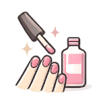 Pictogramme vernis à ongles, manucure. Semi permanent, gel, capsules, manucure et pédicures chez Beauty Success à Genève.