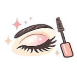 Pictogramme beauté du regard, yeux, oeil, maquillage, lashlift, microblading chez Beauty Success à Genève.